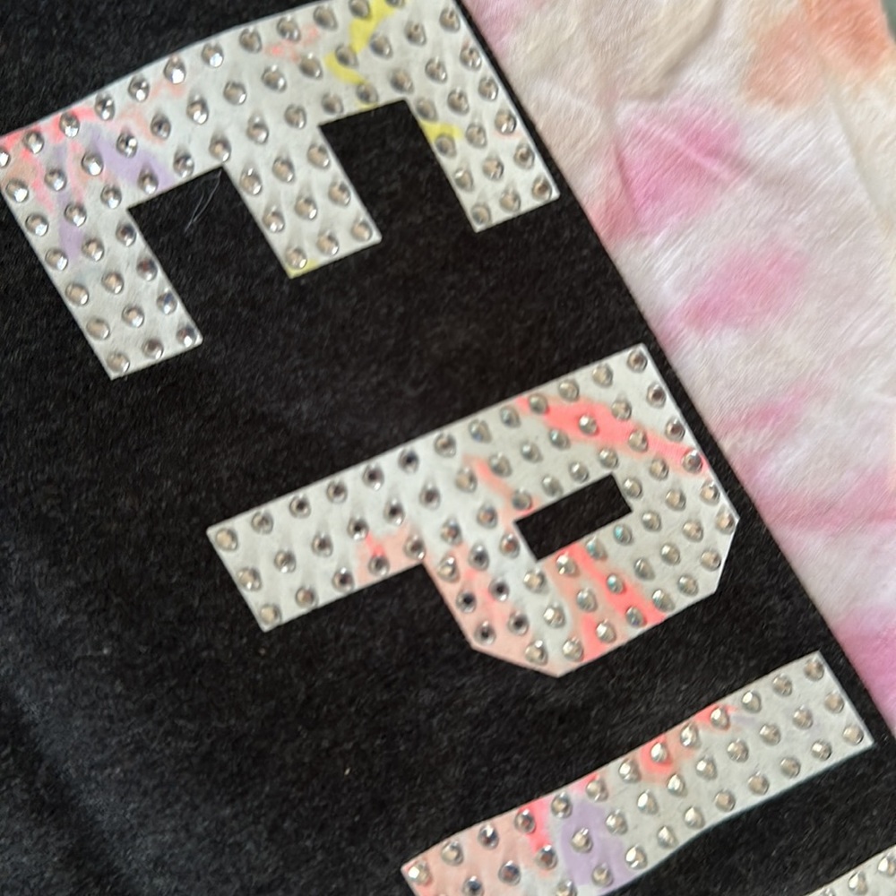 NWT VS PINK BLING PASTEL WATERCOLOR LEGGINGS - Picture 5 of 5